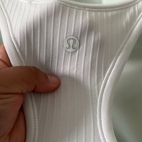 Lululemon White Ribbed Tank Top - Picture 4 of 6